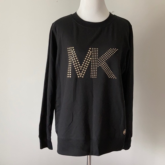 NWT Michael Kors Long Sleeve Black Top Small - Picture 2 of 10